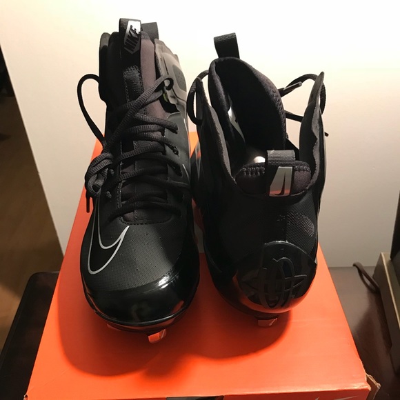 Nike Alpha Huarache Baseball Cleats Black Sz 10 - Picture 3 of 4